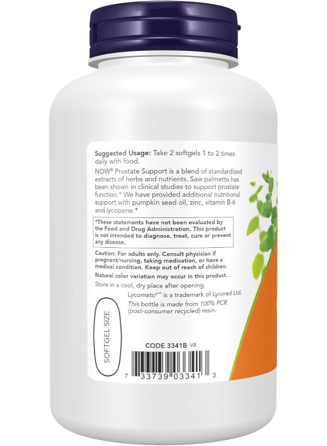 Now Foods Prostate Support Dietary Supplement - 180 Softgels - Image 3