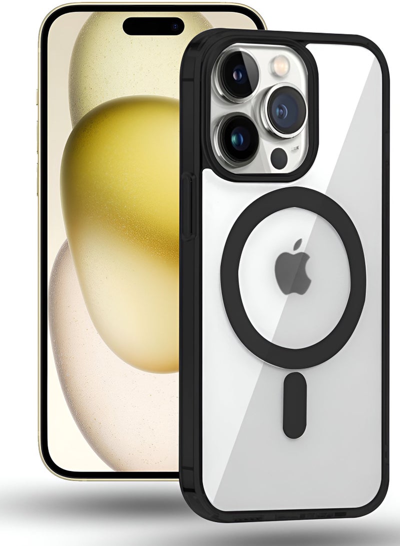 ميدا جراب مغناطيسي لموبايل ايفون 16 برو من ميدا، متوافق مع ماج سيف، جراب حماية مضاد للصدمات، جراب موبايل شفاف مع مغناطيس قوي، جراب رفيع لموبايل ابل 16 برو - Image 1