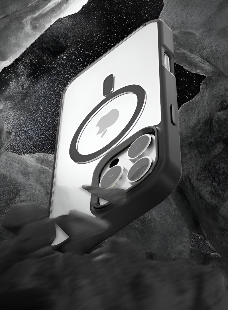 ميدا جراب مغناطيسي لموبايل ايفون 16 برو من ميدا، متوافق مع ماج سيف، جراب حماية مضاد للصدمات، جراب موبايل شفاف مع مغناطيس قوي، جراب رفيع لموبايل ابل 16 برو - Image 4