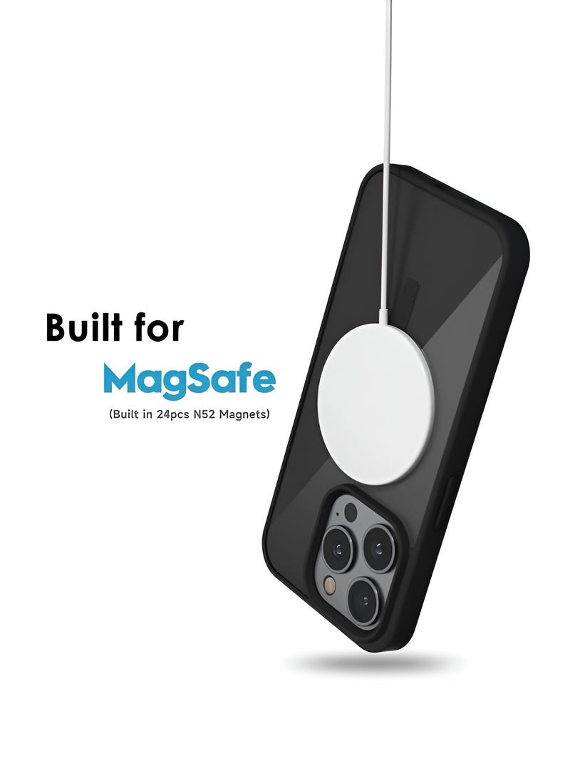 ميدا جراب مغناطيسي لموبايل ايفون 16 برو من ميدا، متوافق مع ماج سيف، جراب حماية مضاد للصدمات، جراب موبايل شفاف مع مغناطيس قوي، جراب رفيع لموبايل ابل 16 برو - Image 5