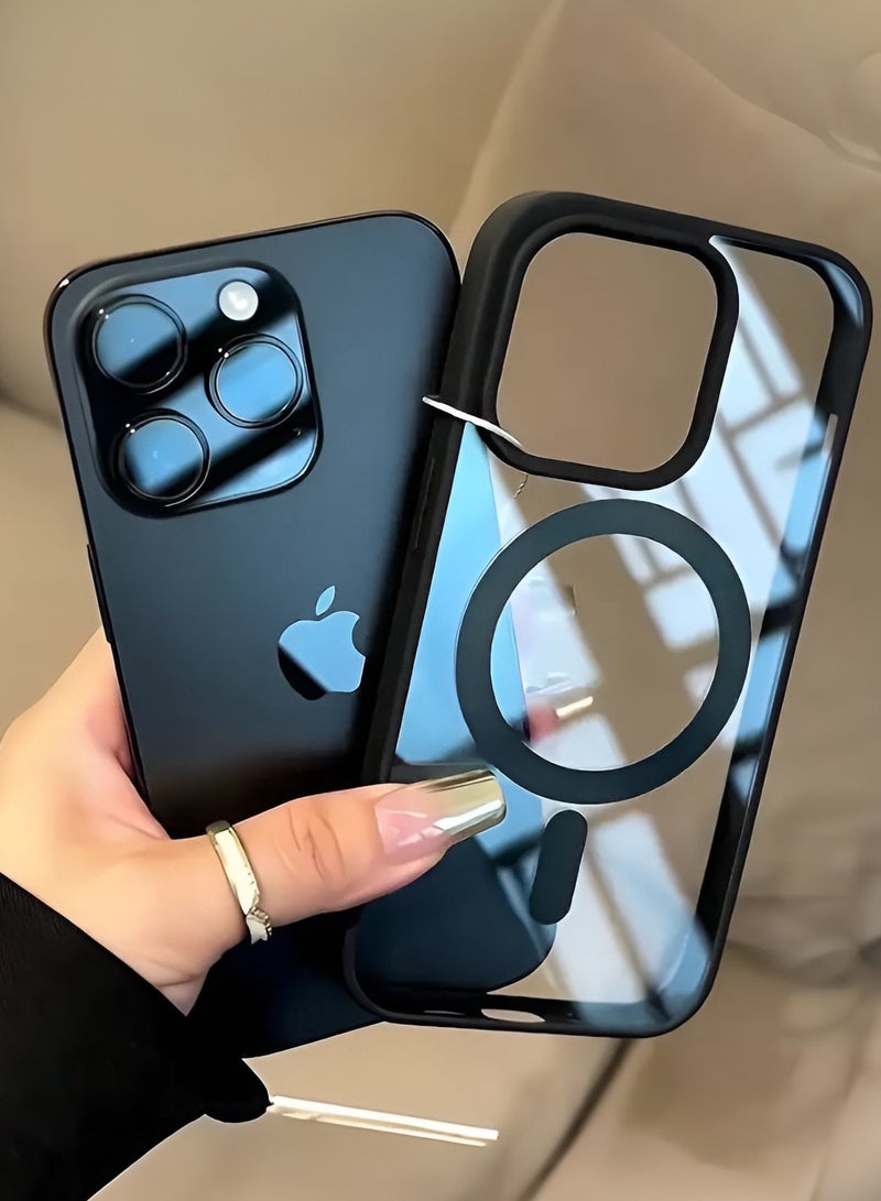 ميدا جراب مغناطيسي لموبايل ايفون 16 برو من ميدا، متوافق مع ماج سيف، جراب حماية مضاد للصدمات، جراب موبايل شفاف مع مغناطيس قوي، جراب رفيع لموبايل ابل 16 برو - Image 2