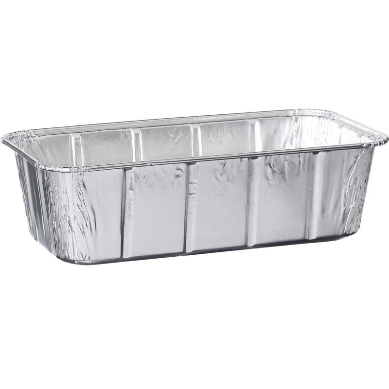 PLASTICPRO 2 Lb 50 Pack Disposable Loaf Pans Aluminum Tin Foil Meal Prep Bakeware  Cookware Perfect for Baking Cakes Bread Meatloaf Lasagna 2 Pound 85 X 45 X 225