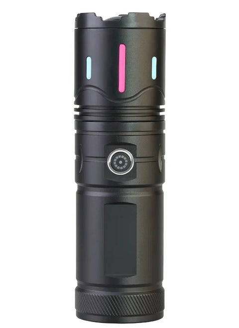 LED Flashlight 30W Fluorescent Strip 18650mAh Power Bank 1000M Range Outdoor Emergency Flash Light Torch