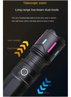 Shopit LED Flashlight 30W Fluorescent Strip 3600mAh Power Bank 1000M Range Outdoor Emergency Flash Light Torch  - Image 4