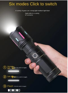 Shopit LED Flashlight 30W Fluorescent Strip 3600mAh Power Bank 1000M Range Outdoor Emergency Flash Light Torch  - Image 5
