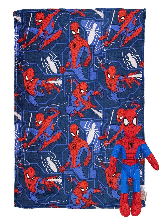 Northwest Spider-Man 825987 40 x 50 in. Spider-Man Character & Symbols Silk Touch with Plush Hugger - Image 1