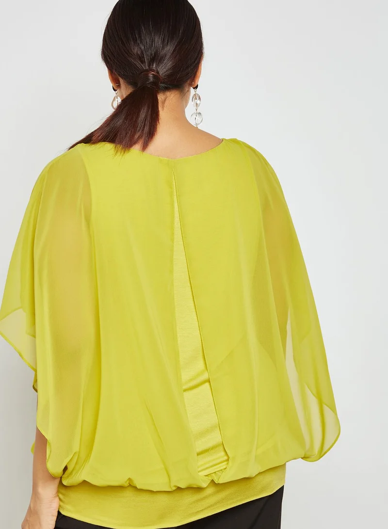 EVANS Bubble Hem Top