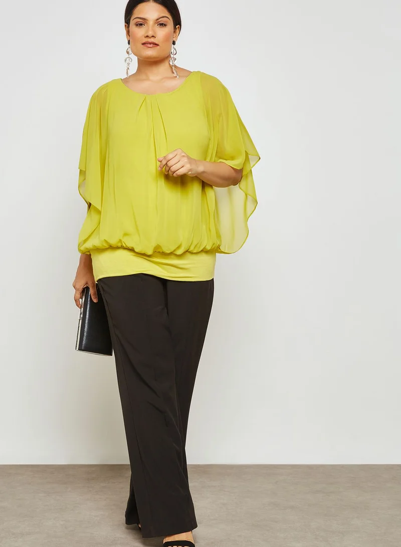 EVANS Bubble Hem Top