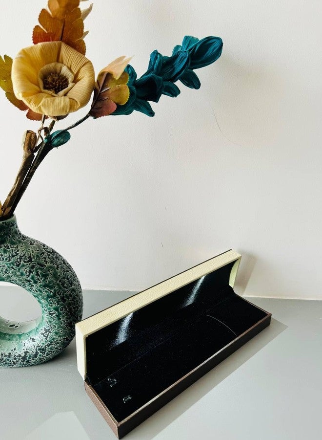 دي أس أس علبة هدايا من سلسلة LED خشبية من DSS، مزينة بمخمل مخملي، لون بني - Image 5