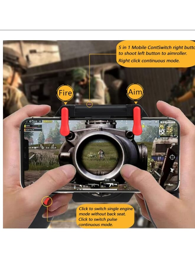 Mobile Game Controller, Gamepad Triggers with Cooling Fan - Image 2