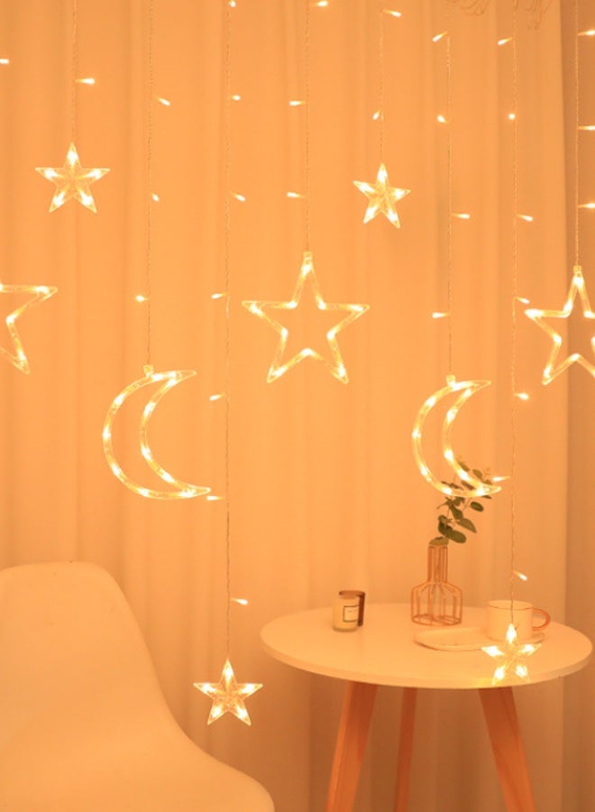 3.5 متر في الهواء الطلق على شكل نجمة شرفة حديقة مضادة للماء سلسلة ضوئية مزخرفة لترتيب المناظر الطبيعية، وخلق جو التخييم مع الإضاءة الدافئة، قابلة للاستخدام في هالوين وعيد الميلاد، وأوتار إضاءة زخرفية للزفاف - Image 4