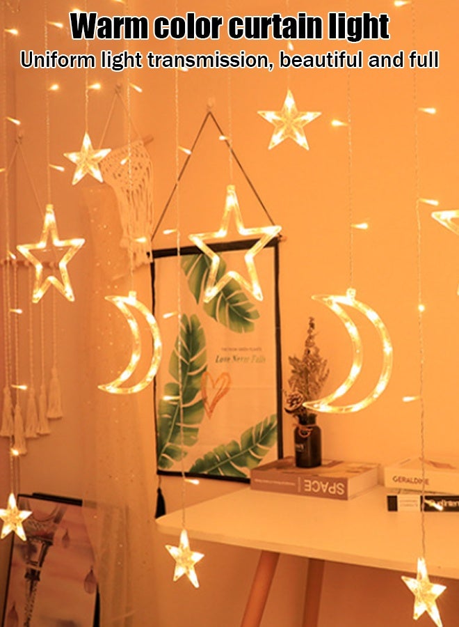 3.5 متر في الهواء الطلق على شكل نجمة شرفة حديقة مضادة للماء سلسلة ضوئية مزخرفة لترتيب المناظر الطبيعية، وخلق جو التخييم مع الإضاءة الدافئة، قابلة للاستخدام في هالوين وعيد الميلاد، وأوتار إضاءة زخرفية للزفاف - Image 3