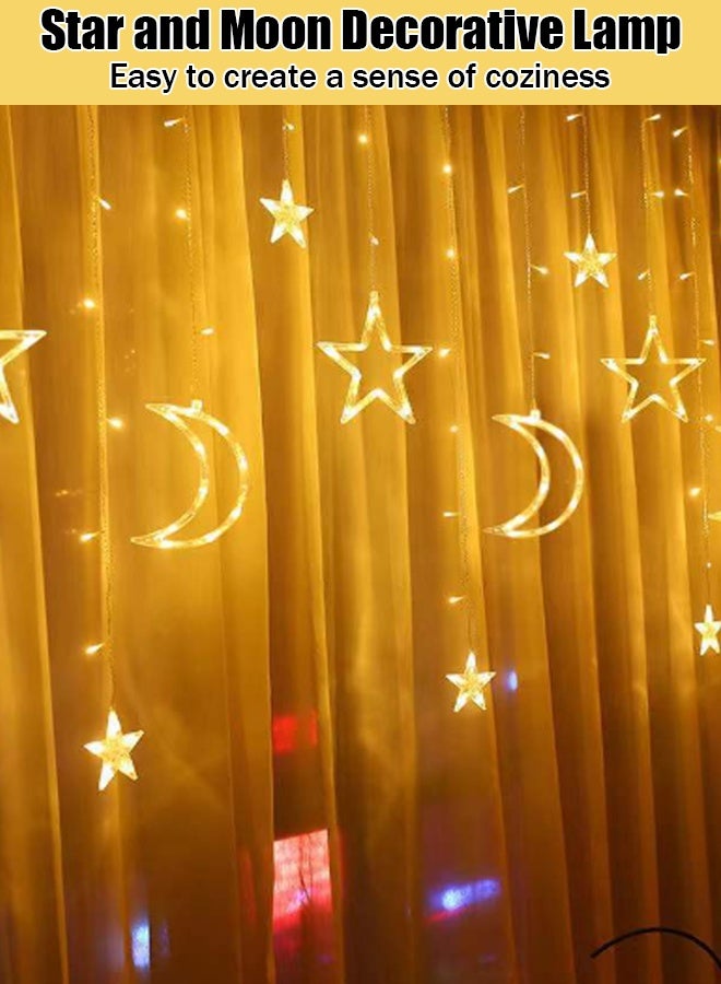 3.5 متر في الهواء الطلق على شكل نجمة شرفة حديقة مضادة للماء سلسلة ضوئية مزخرفة لترتيب المناظر الطبيعية، وخلق جو التخييم مع الإضاءة الدافئة، قابلة للاستخدام في هالوين وعيد الميلاد، وأوتار إضاءة زخرفية للزفاف - Image 1