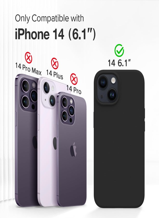 GONEZ Magnetic for iPhone 14 Case, Compatible with Magsafe, with Screen Protector + Camera Protector, Anti-Scratch Microfiber Lining, Liquid Silicone Shockproof Protective Phone Case, Black - Image 2