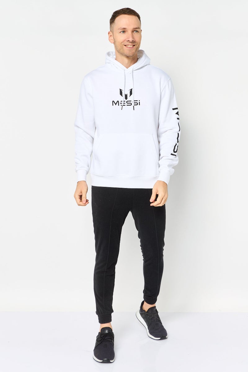 MESSI هودي رياضي للرجال بأكمام طويلة مناسب للخارج، أبيض - Image 3