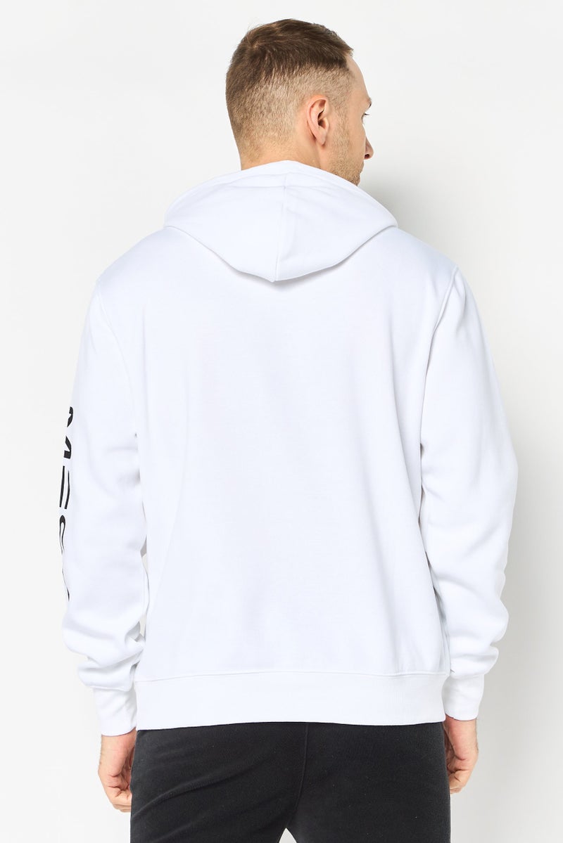 MESSI Men Sportswear Fit Long Sleeves Outdoor Hoodie, White - Image 4