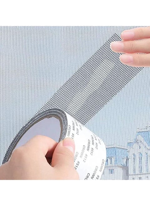 إصلاح شبكة شاشة النوافذ والأبواب، شريط لاصق لشاشة الحشرات للنافذة، شريط شبكي من قماش الألياف الزجاجية مع ختم لاصق قوي مقاوم للماء ((4M))