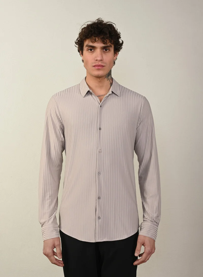Marrakech Long Sleeves Casual Shirt for Men -  Grey
