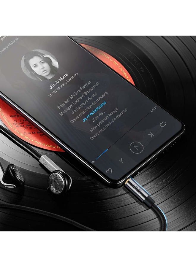 CableCreation 3.5mm Headphone Extension Cable, 6FT 3.5mm Male to Female TRRS Audio Stereo Cable,Right Angle Auxiliary HiFi Cable with Silver-Plating Copper,24K Gold Plated (Microphone Compatible) - Image 5