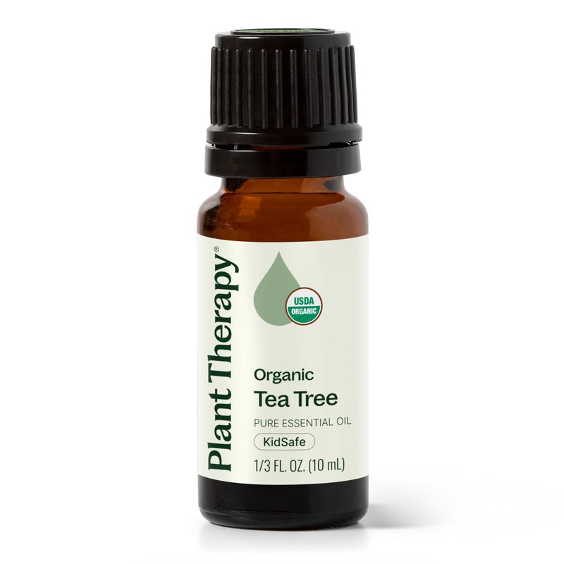 Plant Therapy Organic Tea Tree Oil (Melaleuca) 100% Pure, USDA Certified Organic, Undiluted, Natural Aromatherapy for Skin, Hair, and Toenails, Therapeutic Grade 10 mL (1/3 oz) - Image 1
