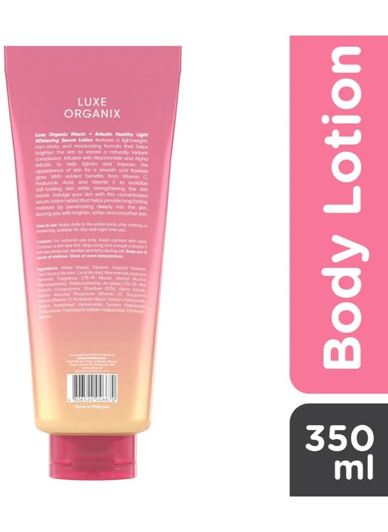 LUXE ORGANIX Luxe Organix Niacinamide + Arbutin Healthy Light Whitening Serum Lotion - 350ml  - Image 4