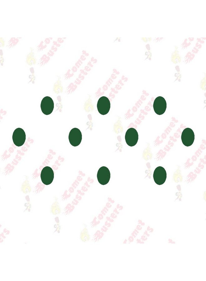 Comet Busters Dark Green Basic Oval Bindis (10mm) (BIN1281) - Image 4