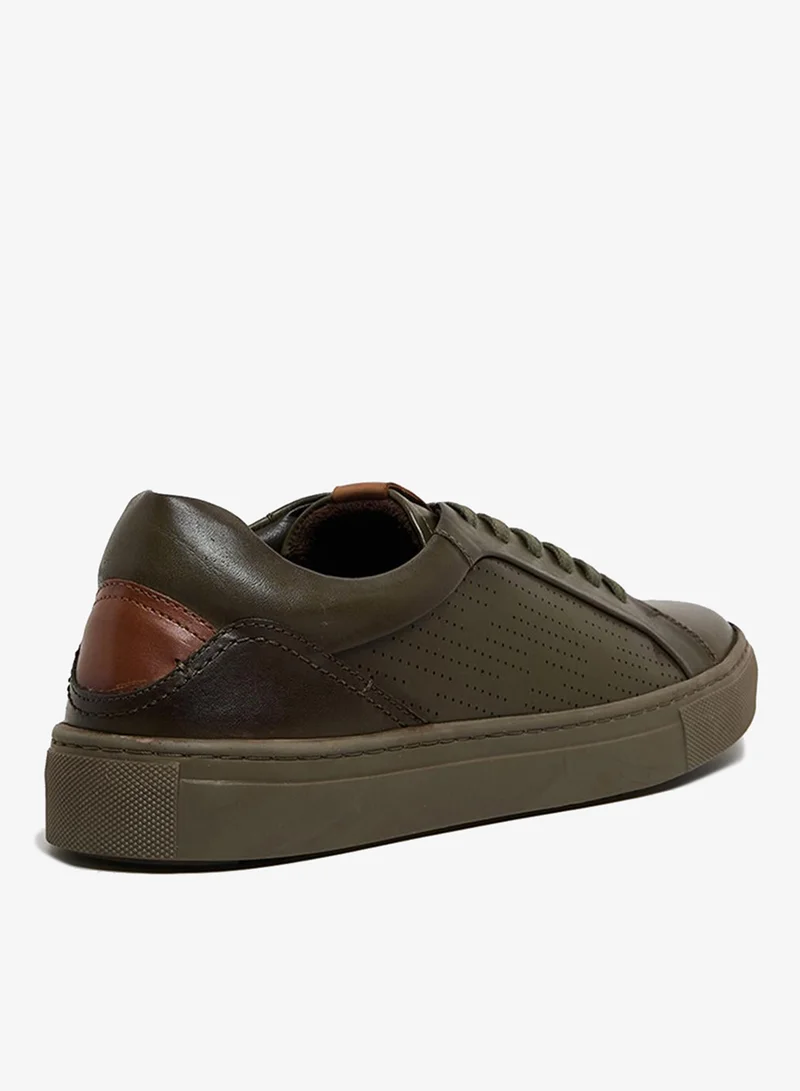 Hush Puppies  Hush Puppies Mens HPM-STOCK3-GRN Casual Lace Up Perforated Sneaker , Green for Men | Best Price UAE