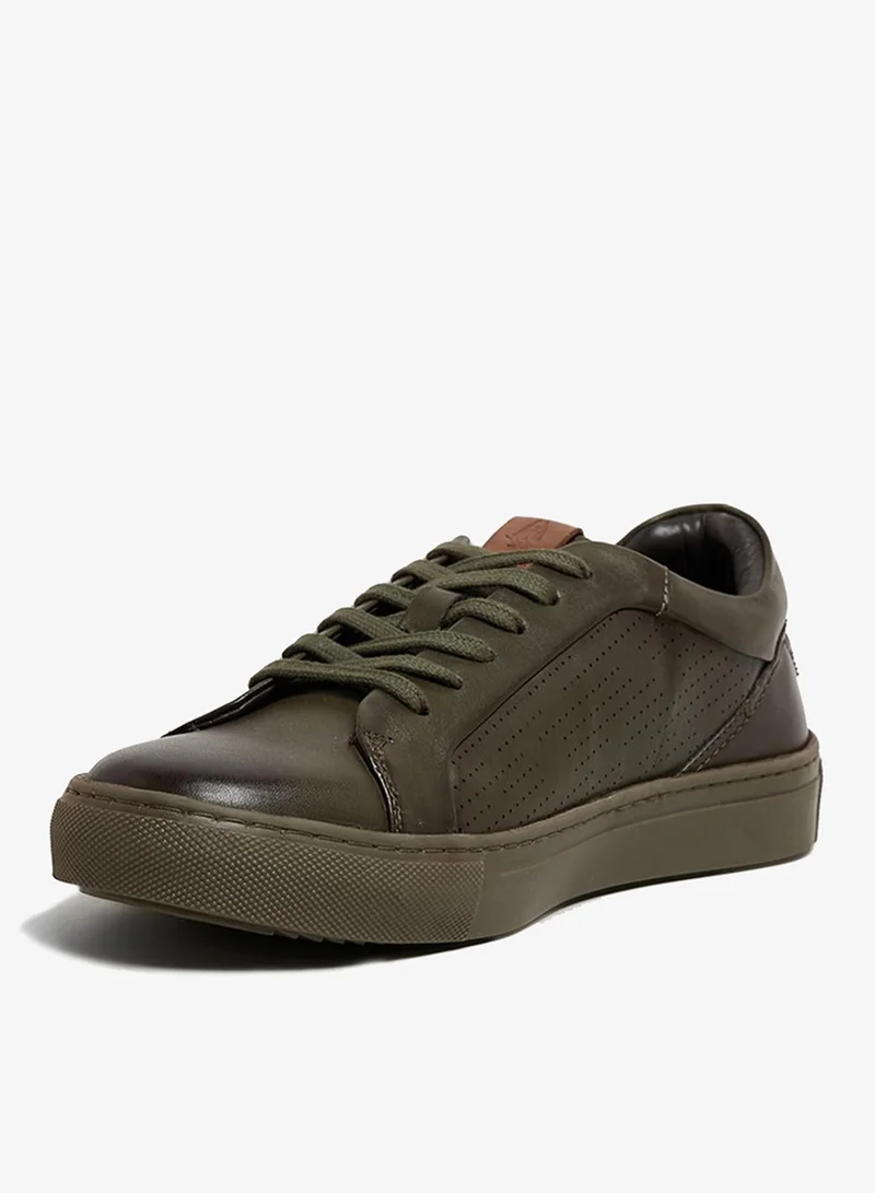 Hush Puppies  Hush Puppies Mens HPM-STOCK3-GRN Casual Lace Up Perforated Sneaker , Green for Men | Best Price UAE