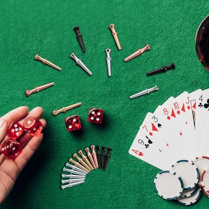 لونسوير 200 قطعة معدنية Cribbage Board Pegs تصميم مدبب أوتاد cribbage 4 ألوان أوتاد cribbage تناسب 1 8 ثقوب مع حقيبة تخزين الرباط للعبة Cribbage Board - Image 3