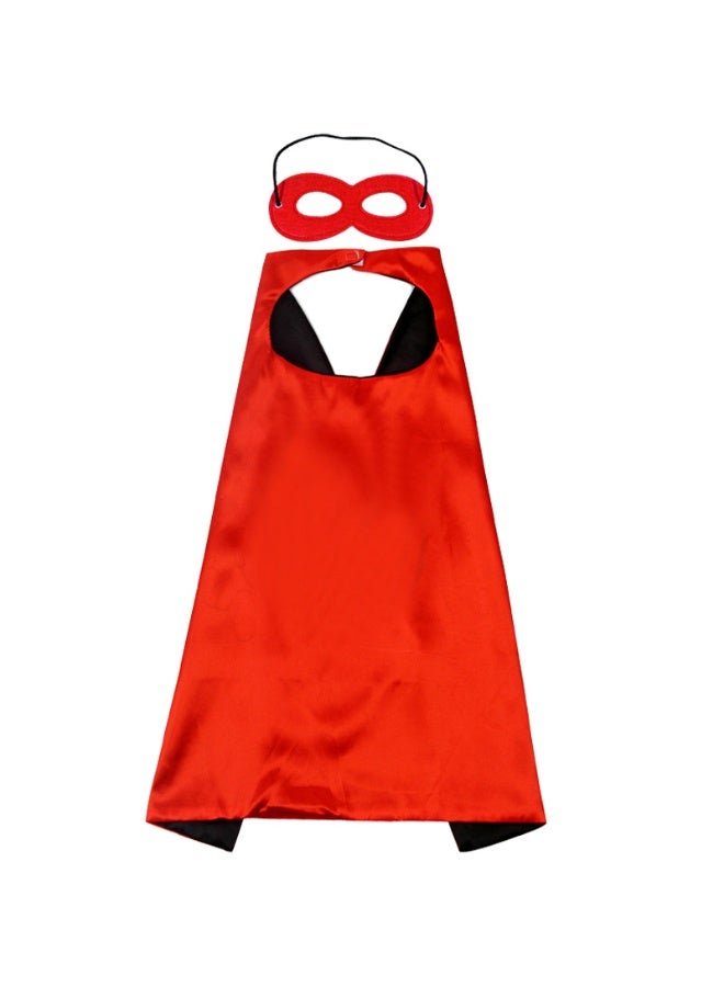NIBEMINENT Hero Cosplay Costume Solid Two Colored Super Cloak Children Cape Boys Girls Satin Halloween Carnival Party Clothes Role Play - Image 1
