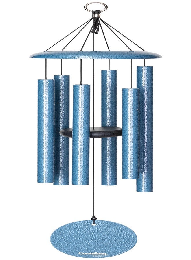 Corinthian Bells أجراس كورنثيان من ويند ريفر - جرس رياح أزرق سماوي بطول 30 بوصة للفناء الخلفي والحديقة والديكور الخارجي (جرس من الألومنيوم) صنع في الولايات المتحدة الأمريكية - Image 1