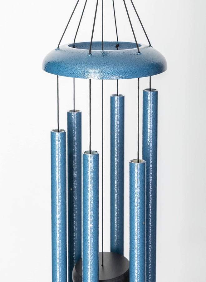 Corinthian Bells أجراس كورنثيان من ويند ريفر - جرس رياح أزرق سماوي بطول 30 بوصة للفناء الخلفي والحديقة والديكور الخارجي (جرس من الألومنيوم) صنع في الولايات المتحدة الأمريكية - Image 3