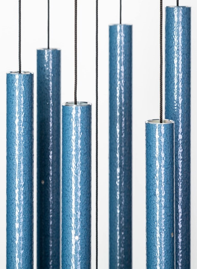 Corinthian Bells أجراس كورنثيان من ويند ريفر - جرس رياح أزرق سماوي بطول 30 بوصة للفناء الخلفي والحديقة والديكور الخارجي (جرس من الألومنيوم) صنع في الولايات المتحدة الأمريكية - Image 2