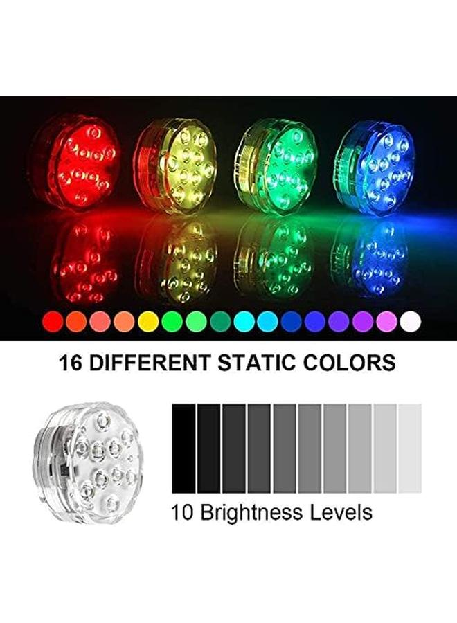 KASTWAVE Submersible Led Lights With Remote Control 4 Packs Waterproof Underwater Lights Bath Lights With 16 Colors Pond Light Light For Aquarium Vase Hot Tub Swimming Pool And Party Decoration - Image 3