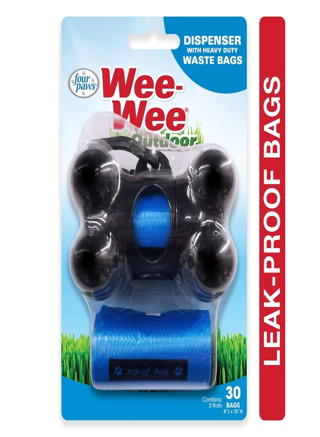 Four Paws Wee-Wee Outdoor Dog Waste Bag Dispenser with Heavy Duty Waste Bags 30 Count - Image 1