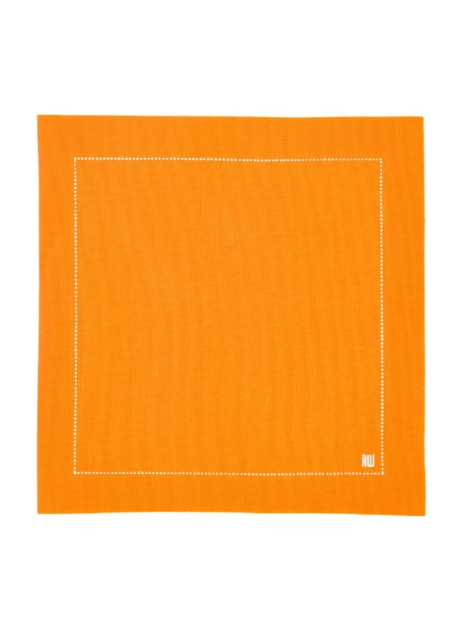 Restaurantware Napluxe  4.5 x 4.5 Inch  Cocktail Napkins, 50 Disposable  Beverage Napkins - Soft, Sustainable, Orange Cotton Square Napkins , Highly Absorbent, For Weddings, Or Birthdays - Image 1