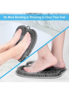BESKAR XL Large Foot Scrubber Mat for Use in Shower - Shower Foot Cleaner to Eliminate Calluses Dead Skin, Foot Massager Mat for Men & Women to Soothe Achy Feet, Non Slip Suction Cups  - Image 2