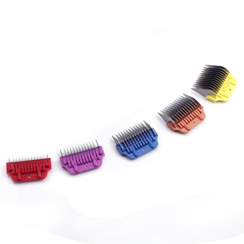 DODAER Dog Animal Stainless Steel Wide Clipper Attachment Guard Comb Set for A5 Series SnapOnOff Design CombsOnly Fir for 10W15W30W Wide Blade Medium 5Piece - Image 2