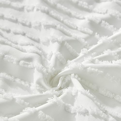 WARMDERN White Pillow Covers Body Pillow Cover Soft Microfiber Pillow Cases Set of 1 Boho Textured Pillowcase with Envelope Closure(White, Body, 20x54 Inches) - Image 3