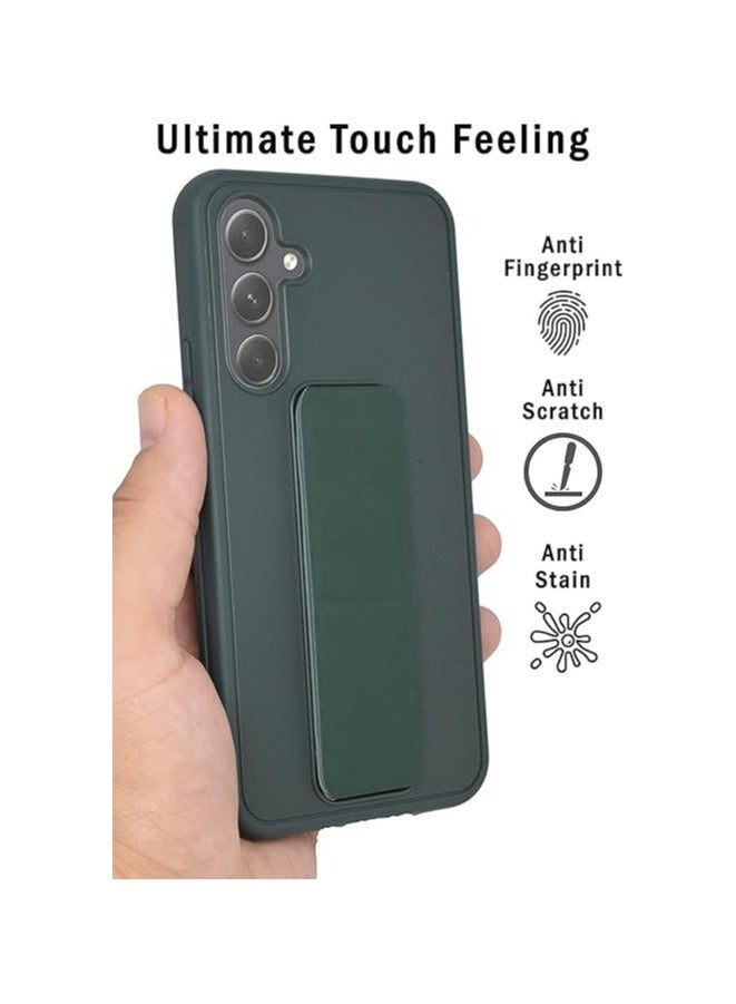 Denx Samsung Galaxy A36 5G And Samsung Galaxy A56 5G Back Stand Case Magnetic Car Holder Soft Silicone Horizontal & Vertical Kickstand Cover Wrist Strap Full protection Case for Samsung Galaxy A36 5G And Samsung Galaxy A56 5G (Green) - Image 4