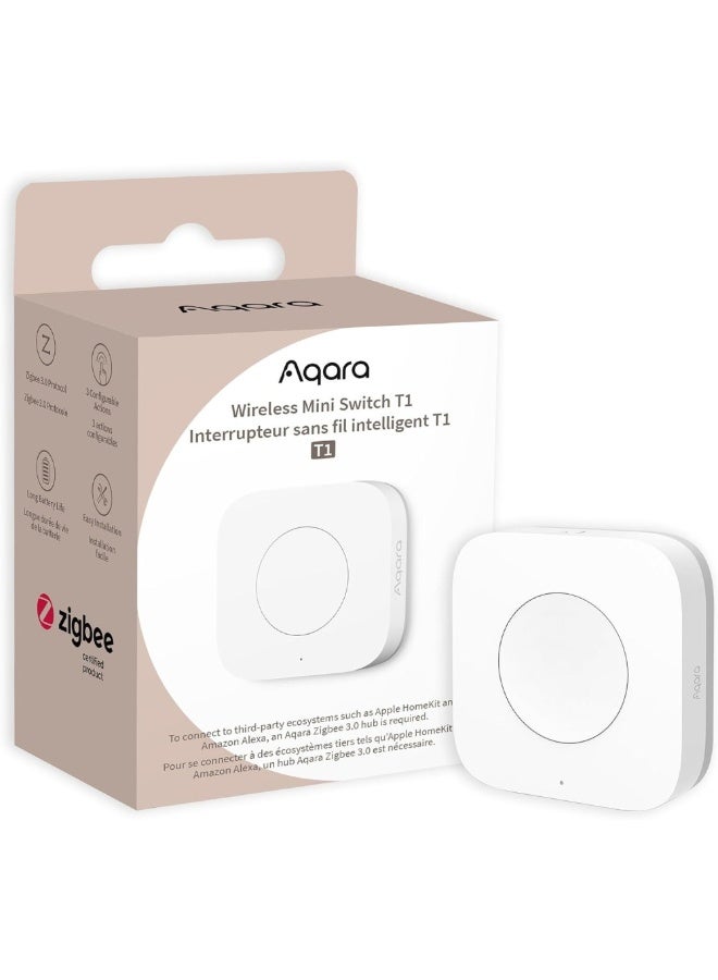 أكارا مفتاح Aqara اللاسلكي الصغير T1- زر تحكم متعدد الاستخدامات ثلاثي الاتجاهات للأجهزة المنزلية الذكية، يتطلب محور Aqara، دعم المسألة - Image 2