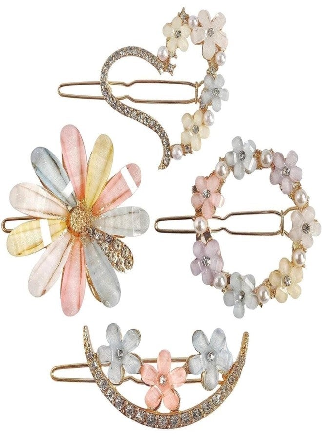 Pearl Butterfly Hair Clip with Floral Hair Pins Combo Elegant Korean Style Hair Accessories Set for Women & Girls - Image 2