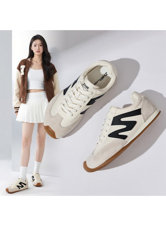 ZHR Top Layer Pigskin】mango Toe Retro White Sneakers, Soft And Lightweight German Training Shoes, Women's Athletic Casual Shoes - Image 2
