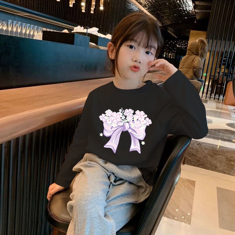 H2370#100% Cotton Long Sleeve T-Shirt For Boys And Girls Children'S Clothes New Autumn Coat Children'S Bottoming Shirt - Image 2