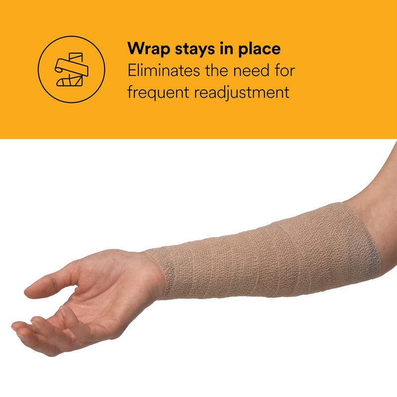 3M™ Coban™ Self-Adherent Wrap, 1586, Tan, 6 Inch x 5 Yards, 12 Rolls/Case - Image 3