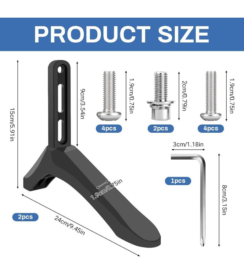 Plastic Universal Tv Stand Legs Replacement Base For 32 65 Inch Led Lcd Flat Screens - Image 2
