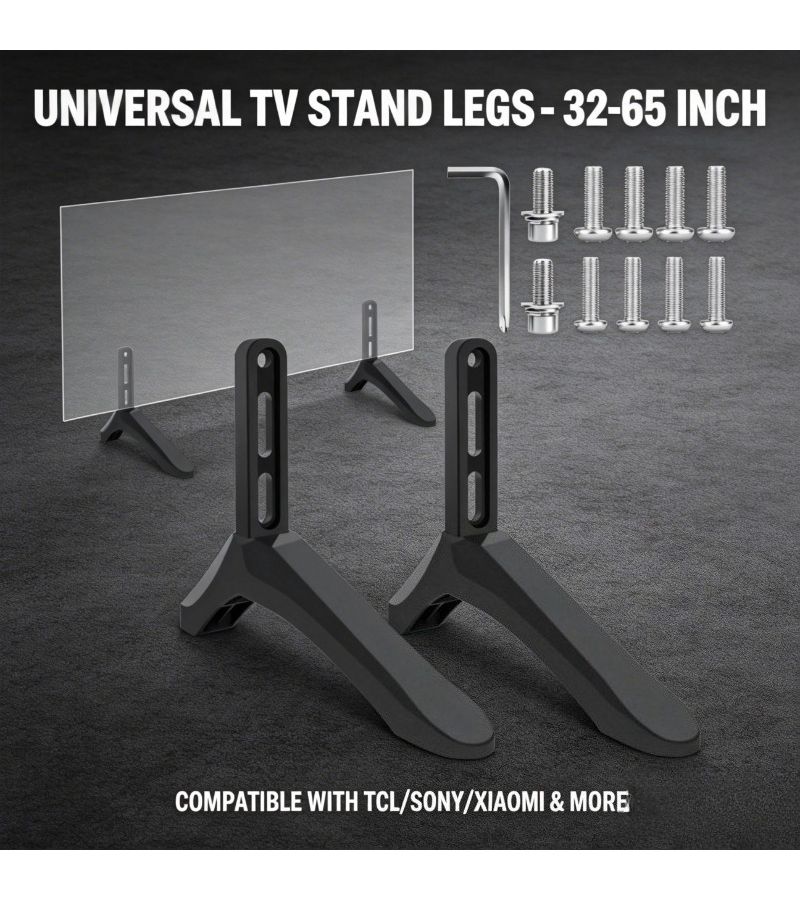 Plastic Universal Tv Stand Legs Replacement Base For 32 65 Inch Led Lcd Flat Screens - Image 1
