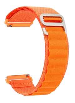 20mm Stretch Nylon Metal Alpine Loop Woven Strap For Amazfit Bip 3 / Bip 3 Pro With Titanium G Hook  Orange