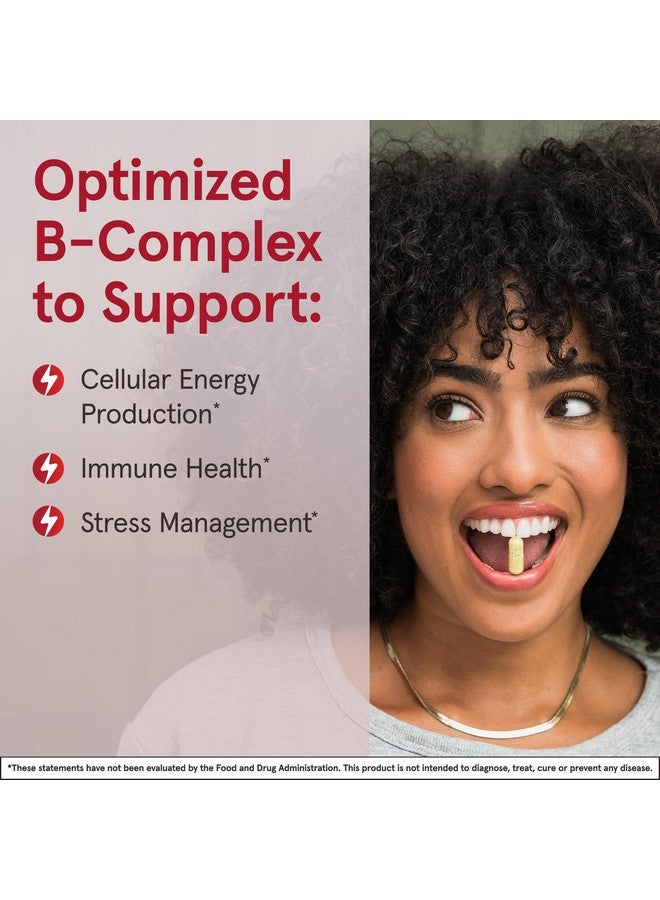 Jarrow Formulas B-Right, Optimized B Complex Featuring Vitamin B1, B2, B5, B6, B12 and B9 to Support Cellular Energy, Immune Health and Stress Management, 100 Veggie Capsules, Up to a 100 Day Supply - Image 4