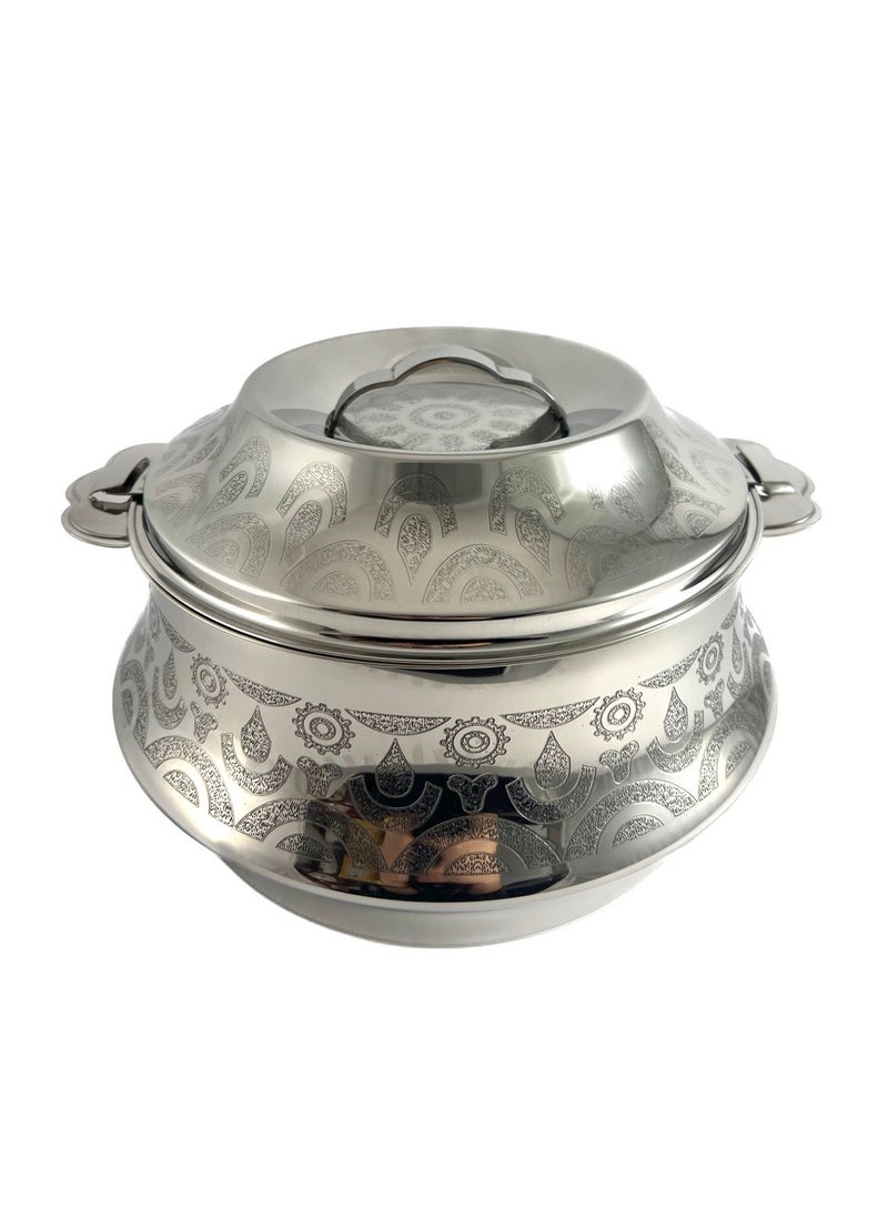 Homemaker Orcus Hotpot 5000ml Capacity - Unique Locking Lid - High Quality Stainless Steel - Silver Etching 